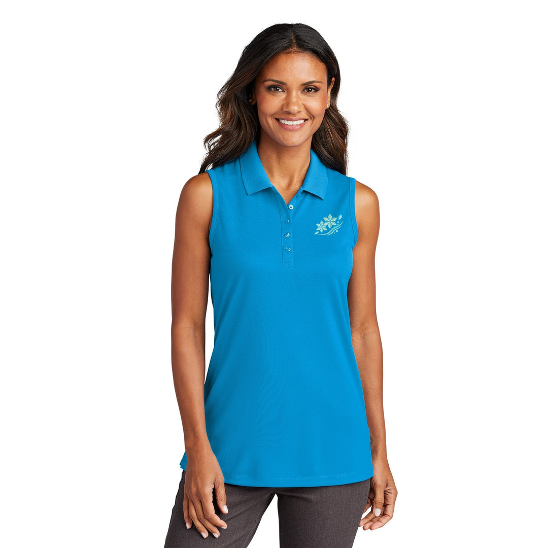 AREKANA Asanoha Breeze Women's Sleeveless Polo