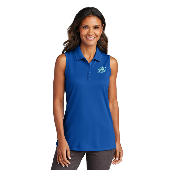 AREKANA Asanoha Breeze Women's Sleeveless Polo